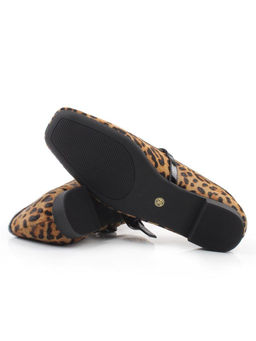 06-H11A-15Y BROWN/LEOPARD Туфли женские (натуральная кожа с ворсом)