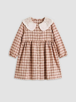 Bebe Yaka Ekose K?z ?ocuk Elbise