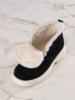 Ботинки EDART 308.927bе.Черный замша+бежевый/байка - Ed'art фото 6