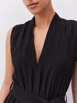 Платье миди из вискозы с поясом в тон - TO BE ONE фото 3