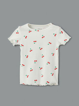 Kiraz Bask?l? K?z Bebek ?ortlu Pijama Tak?m