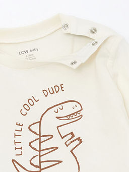 Bisiklet Yaka Dinazor Bask?l? Erkek Bebek Ti??rt - Waikiki фото 2