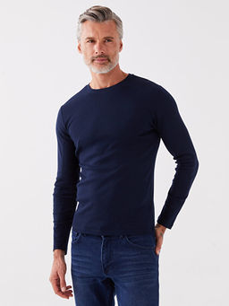 Bisiklet Yaka Uzun Kollu Erkek Sweatshirt
