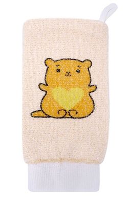 VIVAL Мочалка детская рукавица из хлопка с рисунком