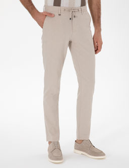Bej Slim Fit Keten Kar___ml_ Beli Ba_c_kl_ Kanvas Pantolon - Cacharel фото 2