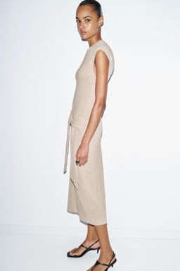 SOFT FABRIC DRESS WITH KNOT - Zara фото 5