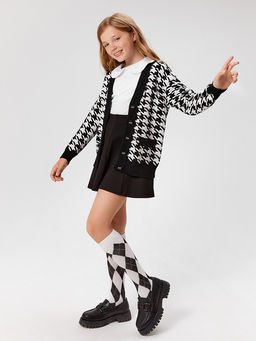 ACOOLA / Жакет детский для девочек Cintia черно-белый  фото 2