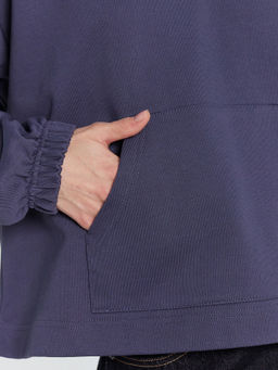 Худи женское фиолетовое черное море 122913