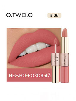 9107-06 O.TWO.O Помада Rose Gold 2 in 1 Matte Lipstic & Liquid Lipstik № 4 3.5 g