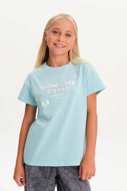 PELICAN, футболка для девочек, Лазурный