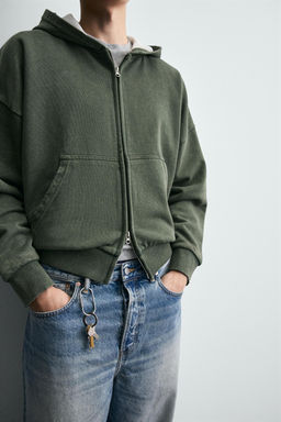 COMBINED CHECK HOODIE - Zara фото 5