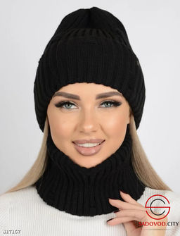 Шапка женская зимняя вязанная