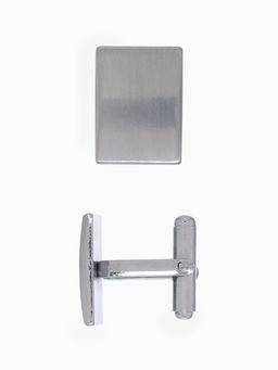 Набор мужской Запонки + Зажим для галстука классика, цвет серебро