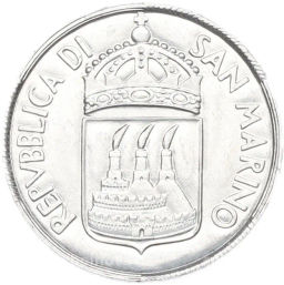 Монета 5 лир 1973 года Сан-Марино