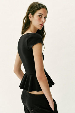 TOP PEPLUM BOTONES / Rojo - Zara фото 21