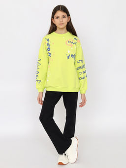 CRB wear/CSJG 63758-36-394 Джемпер для девочки,лайм/Ex.Cherubino  фото 2