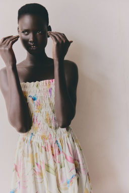 Vestido de tirantes con cuerpo nido de abeja - H&m фото 4