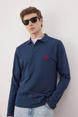 TRENDYOL MAN Beyaz %100 Pamuk Slim/Dar Kesim Uzun Kol Basic Polo Yaka T-shirt TMNAW25PO00000 - Trendyolmilla фото 9