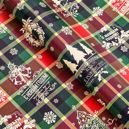 Цена за 10 шт. Бумага упаковочная глянцевая двусторонняя «Клетка», 50×70 см