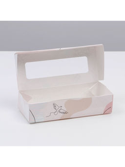 Цена за 5 шт. Кондитерская упаковка, коробка с ламинацией «8 марта», 17×7×4 см