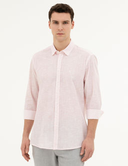 Рубашка Pierre Cardin Acik Pembe Regular Fit светло-розовая