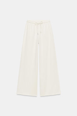 PANTAL?N ANCHO FELPA / Crudo - Zara фото 5