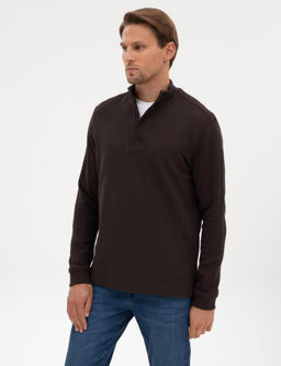 Koyu Kahverengi Regular Fit Sweatshirt - Pierre cardin фото 3