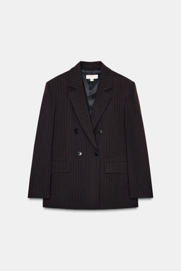 OVERSIZED DOUBLE-BREASTED PINSTRIPE BLAZER - Zara фото 5