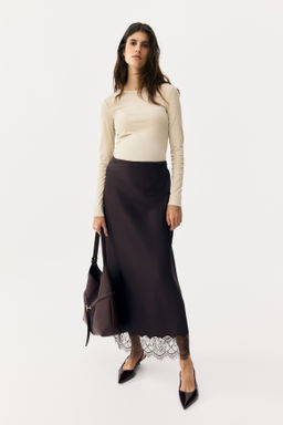 MAMA Falda de sat?n con ribete de encaje - H&m фото 4