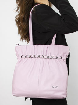 LACCOMA сумка Y1750-лавандовый натуральная кожа хлопок фото 5