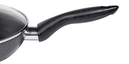 Калитва Сковорода 240мм 1ручка,стеклянная крышка, антипригарное покрытие рифл.дно (серия Кумир)  фото 6