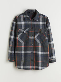 Ekose Oversize Kad?n Oduncu G?mlek Ceket