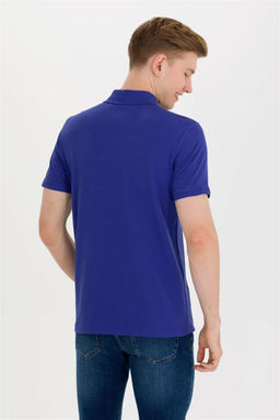Мужская синяя базовая футболка с воротником-поло Неожиданная скидка в корзине - U.s. polo assn фото 5