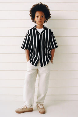 COTTON AND LINEN STRAIGHT-LEG TROUSERS - Zara фото 5