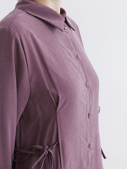 Beli Ba?lamal? Modal Kar???ml? G?mlek Elbise