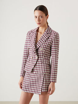 Ekose Kad?n T?vit Blazer Ceket