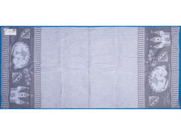 6с102.411ж1 Драко-вельвет (синий2) Полотенце махровое 67х150см