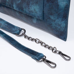 Сумка-тоут на молнии, наружный карман, длинный ремень, цвет изумрудный - Simaland фото 7