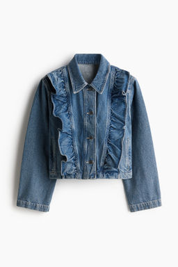 Cazadora denim con volantes