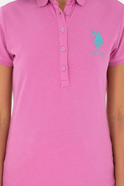 Женская фиолетовая базовая футболка - U.s. polo assn фото 6