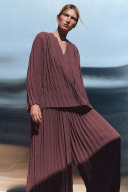 BLUSA PLISADA CON LAZO FRONTAL - H&m фото 3