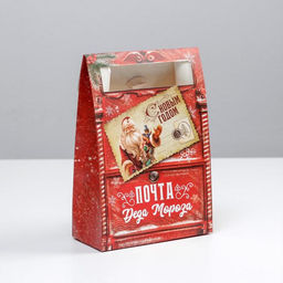 Цена за 2 шт. Коробка подарочная новогодняя складная Почта, 15?7?22 см, Новый год