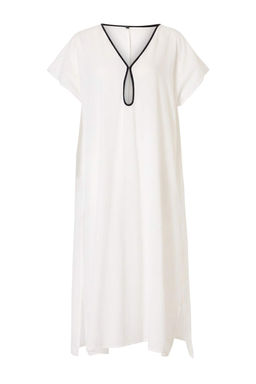 Ekru Dokuma Maxi Cut Out Detayl_ Plaj Elbisesi TBESS26LE00013 - Trendyolmilla фото 4
