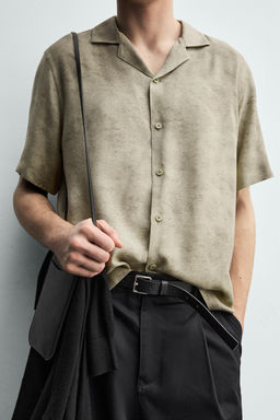 CAMISA SATINADA RELAXED FIT / Beige - Zara фото 5