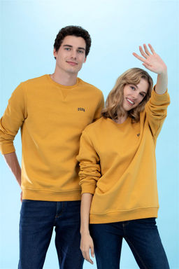 U. S. Polo Assn / Базовый свитшот горчичного цвета с круглым вырезом - U.s. polo assn фото 2