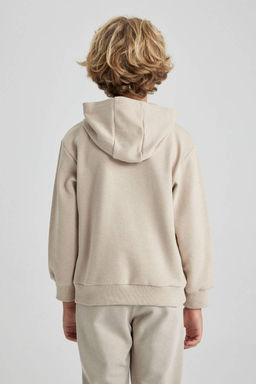 Толстовка обычного кроя с капюшоном для мальчиков - Defacto фото 6