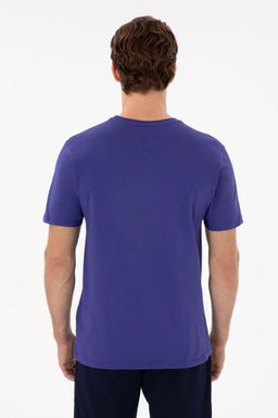 Erkek Regular Fit Bisiklet Yaka Kobalt Basic Ti__rt Sepette S_rpriz _ndirim - U.s. polo assn фото 5