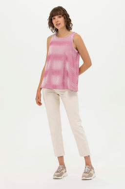 U. S. Polo Assn Женская розовая футболка без рукавов с круглым вырезом - U.s. polo assn фото 5