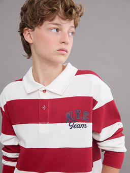 Polo Yaka ?izgili Erkek ?ocuk Ti??rt