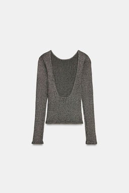 OPEN BACK METALLIC THREAD TOP - Zara фото 6